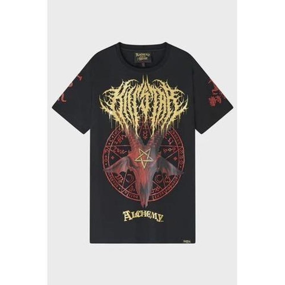 killstar unisex baphomet zisurru t shirt gold